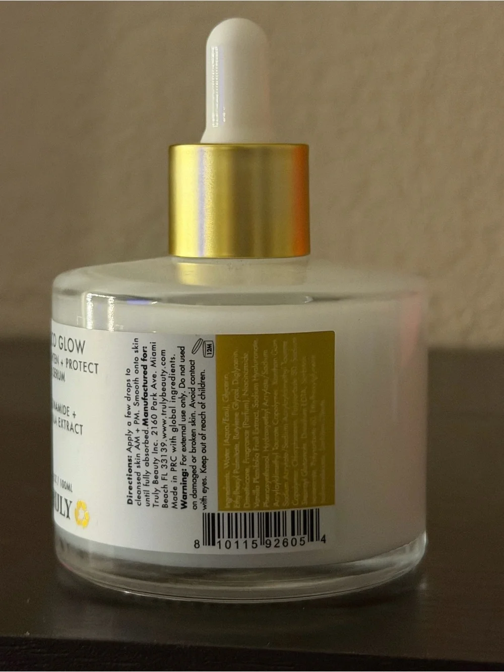 Truly Beauty Coco Glow Brighten + Protect Face Serum 3.4 fl oz.